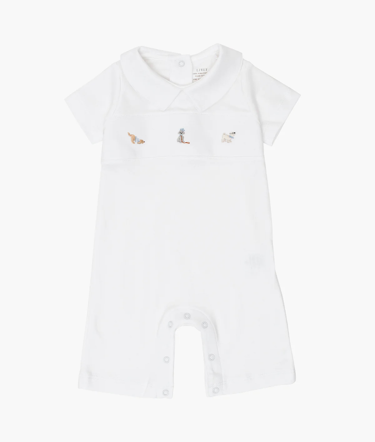 Puppies summer romper white