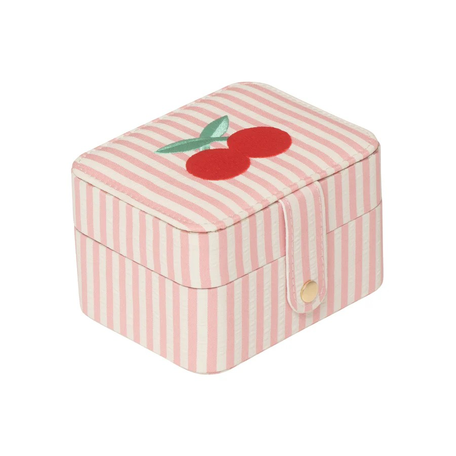 Stripy cherry jewellery box