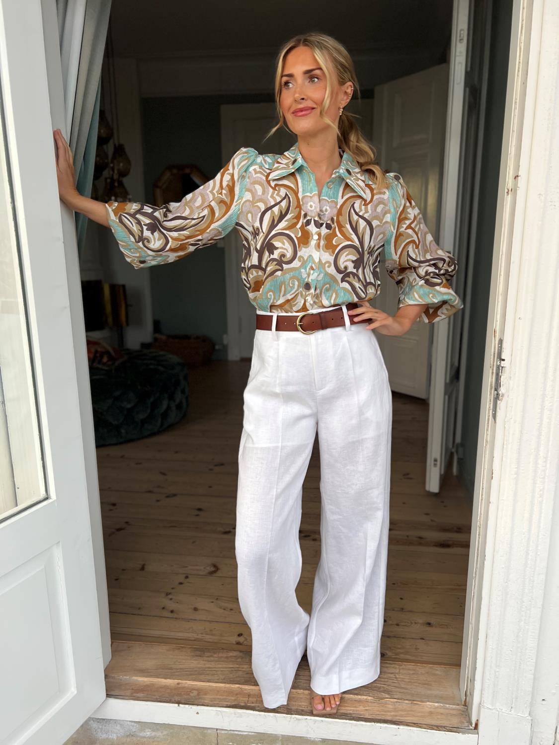 Dabrina loose fit pants nat.white
