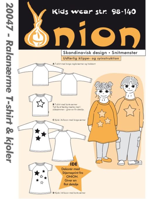 Onion 20047 Raglanærme T-shirt & kjoler str 98-140