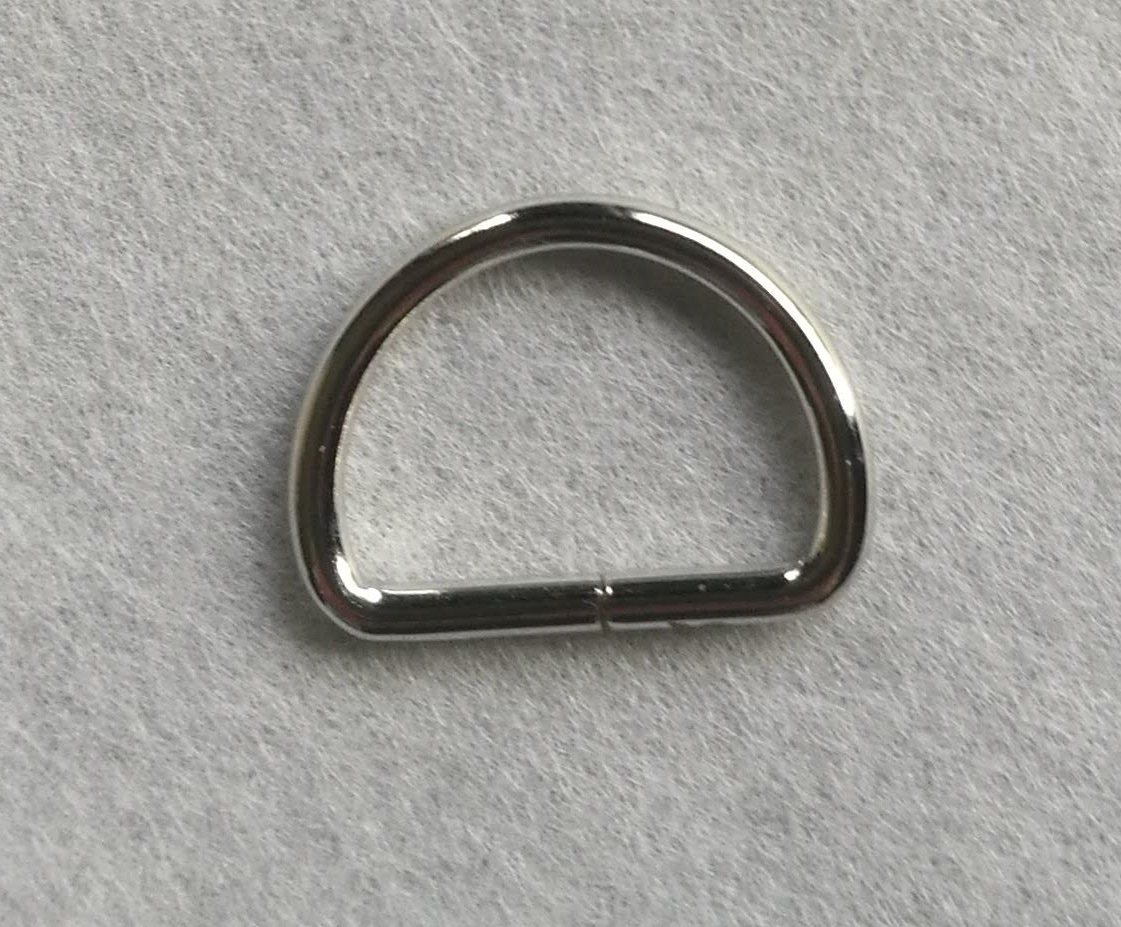 D ring Sølv/stål B: 15mm (innvendig)