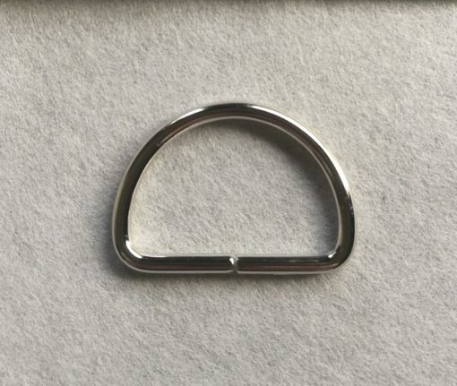 D ring Sølv/stål B: 25mm (innvendig)