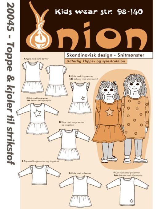 Onion 20045 Toppe & kjoler til Strikstof str 98-140