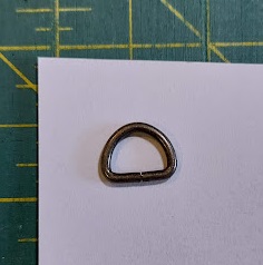 Liten D ring antikk messing 9mm