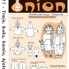 Onion 10011 Trøje, buks, kanin, kjole  Str 68-92