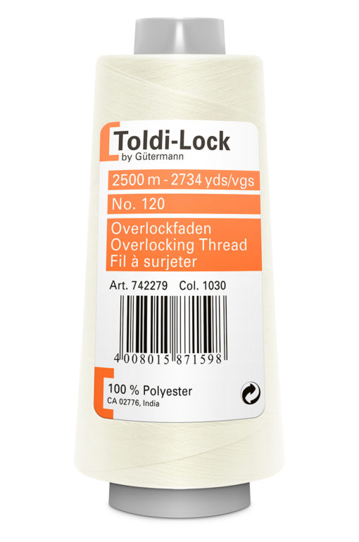 Toldi-Lock Natur overlock tråd 2500m