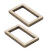 ByAnnie, 1" Rectangle Rings Antique Brass, to stk