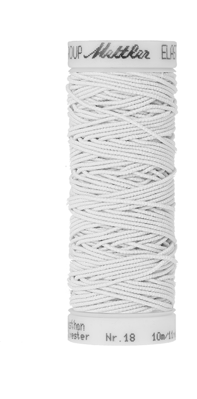 Elastrisk tråd gråhvit, Mettler, 10m