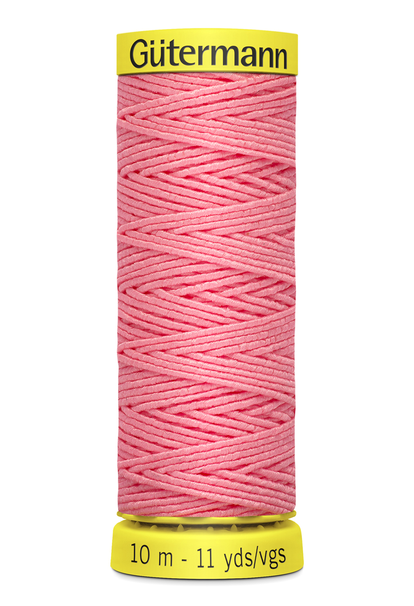 Elastrisk tråd Rosa, Gutermann, 10m