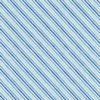 Blå og sølv skrå striper på hvit bunn , bit 50 cm