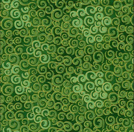Spirals Grønn med gull, bit 50 cm