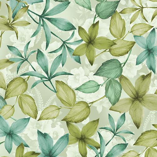 Breezy Leaves Sage (Salviegrønn)