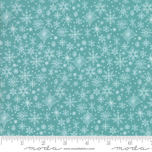 TSW Snowflakes Turqoise -turkis bunn, hvite krystaller