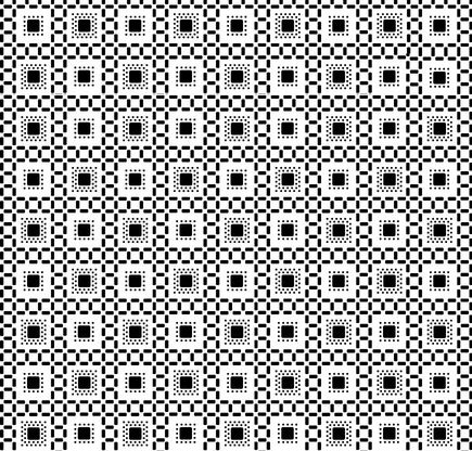Rutemønster i sort og hvitt