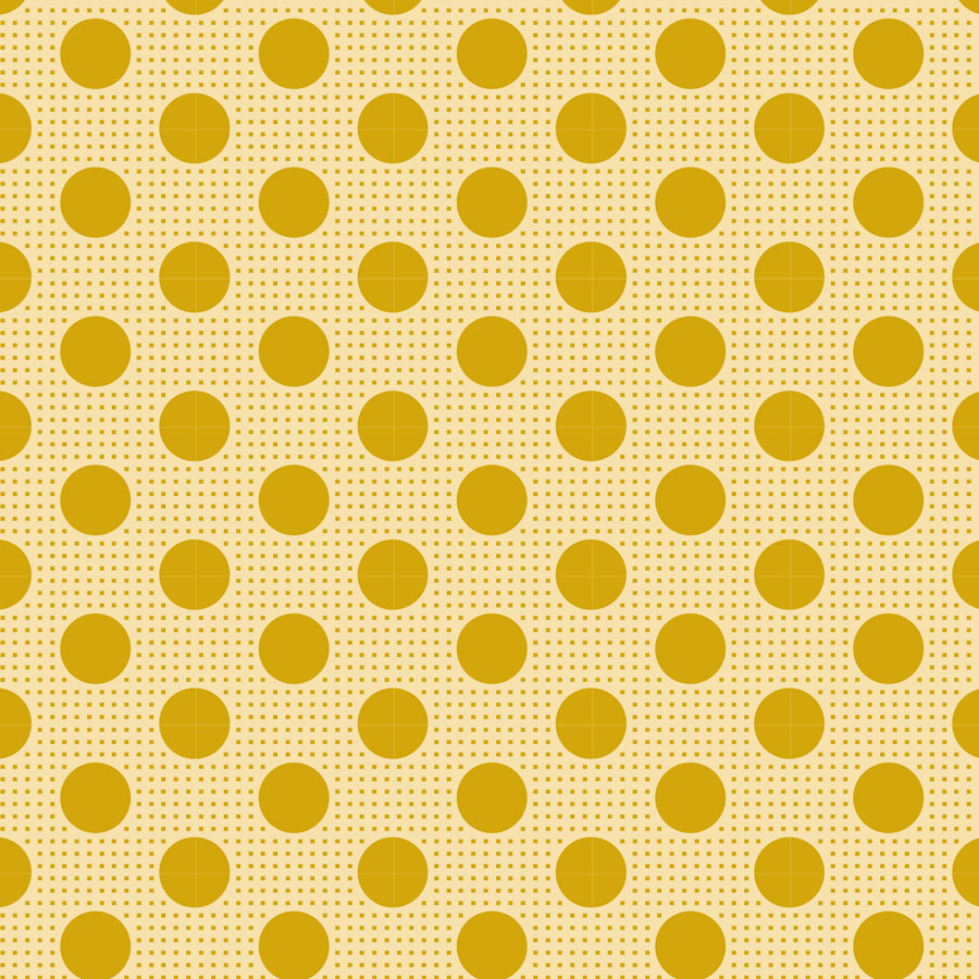 Tilda Medium Dots Flaxen Yellow, bit 50 cm