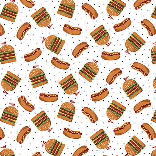 Hot Dogs & burgers, hvit