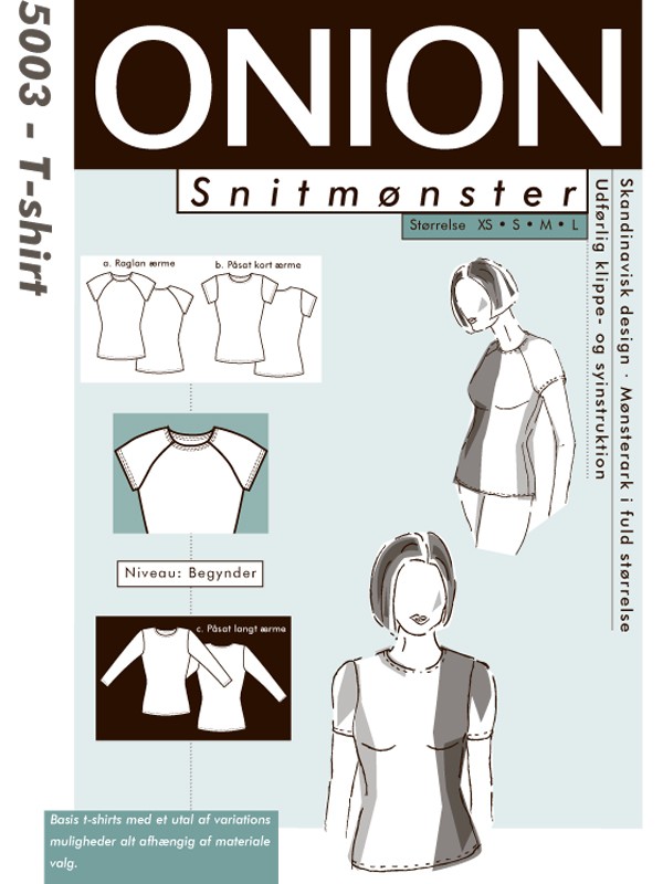 Onion 5003 T-shirt med påsat- og raglanærme