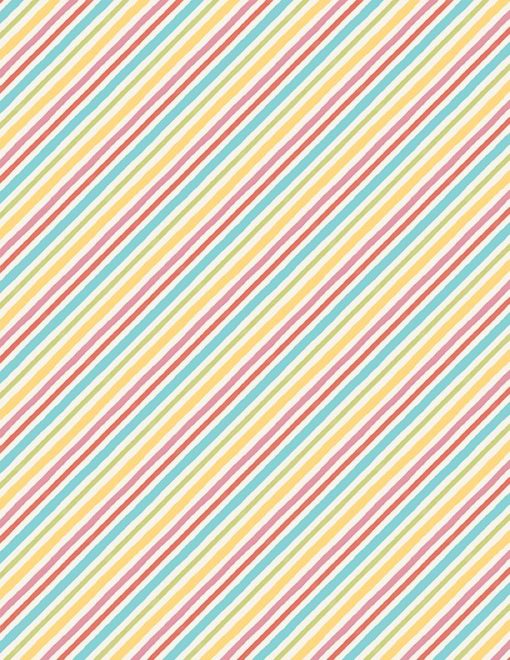 Diagonal Stripes Cream/Multi