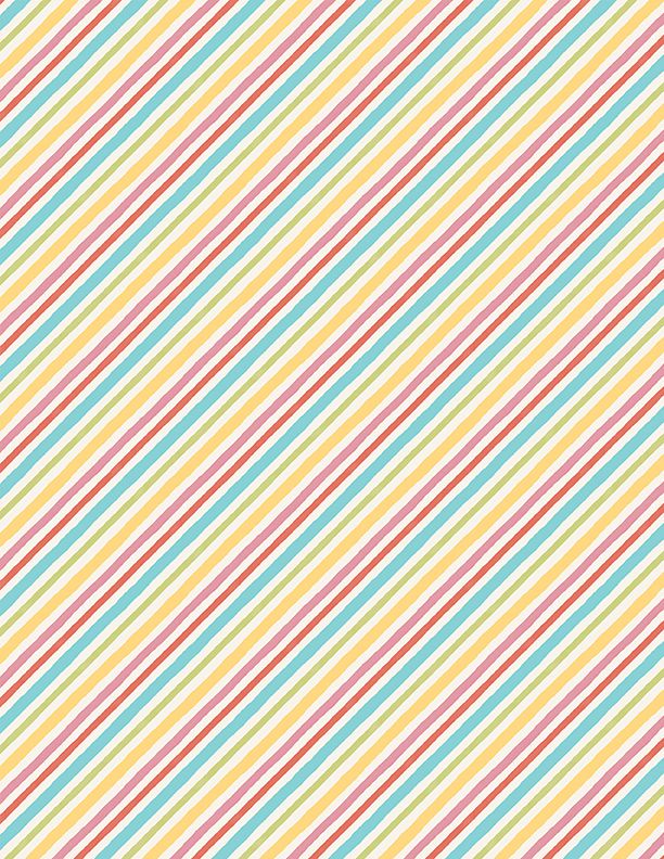 Diagonal Stripes Cream/Multi