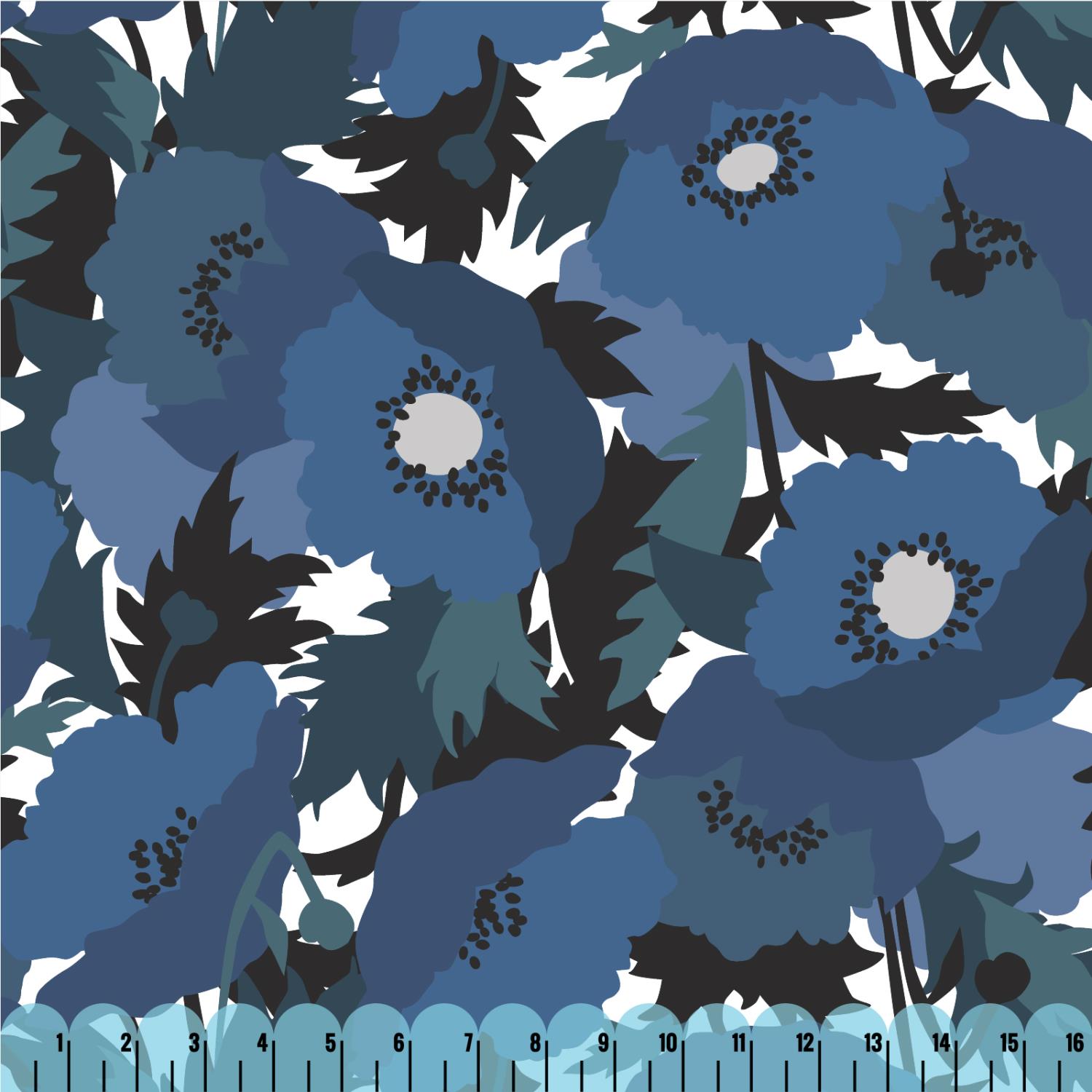 Blue Flowers, Rayon