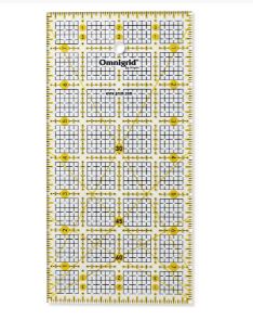 Omnigrid Quilte-linjal  4,0" x 8,0" Raster, Prym pakket