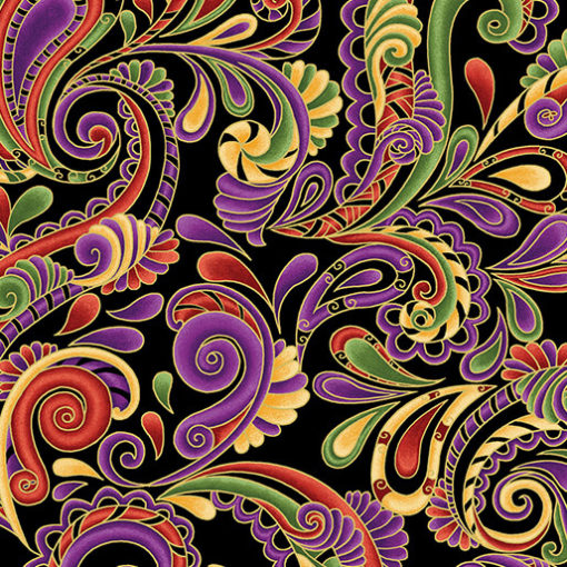 Swirl Paisley Sunset/Black