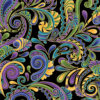 Swirl Paisley Indigo/Black