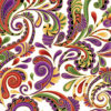 Swirl Paisley Sunset/White