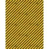 Gul og Sort diagonale striper, 20cm