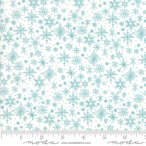 TSW Snowflakes White -hvit bunn, turkise krystaller, bit 85 cm