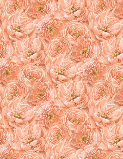 Packed Tonal Flowers Peach