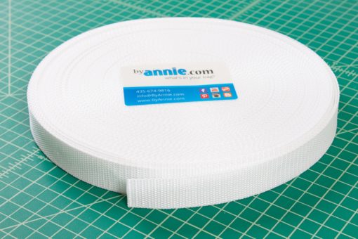 ByAnnie Webbing hvit  1"