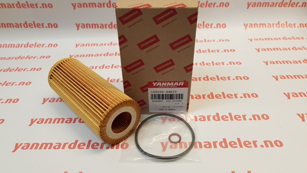 Yanmar Oljefilter 4BY2, By-pass til 6LY 165000-69520