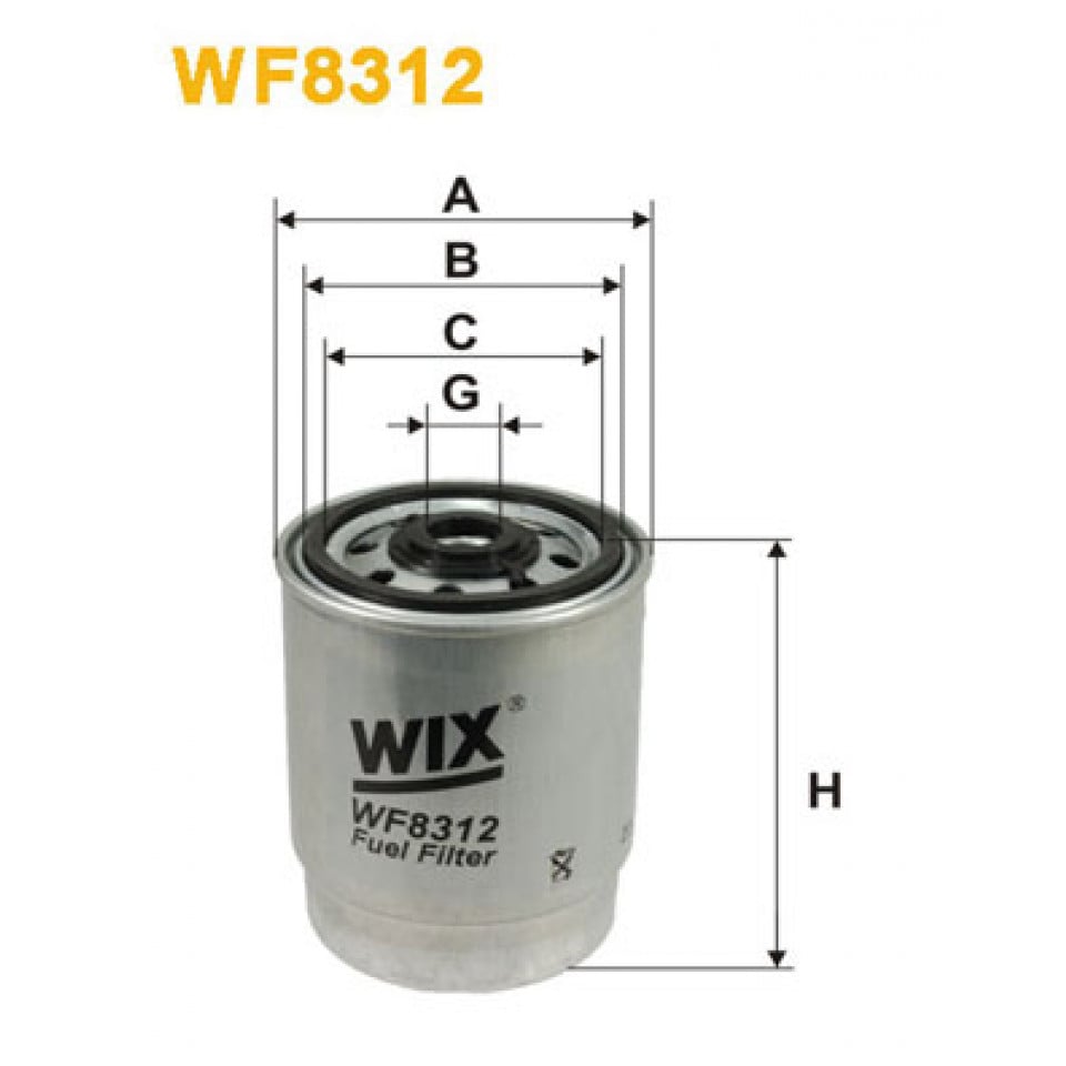 WIX WF8312 m/tapping  Dieselfilter opptil 2009 modell