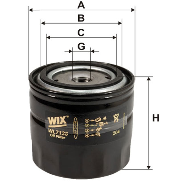 Wix Oljefilter WL7135 Bukh