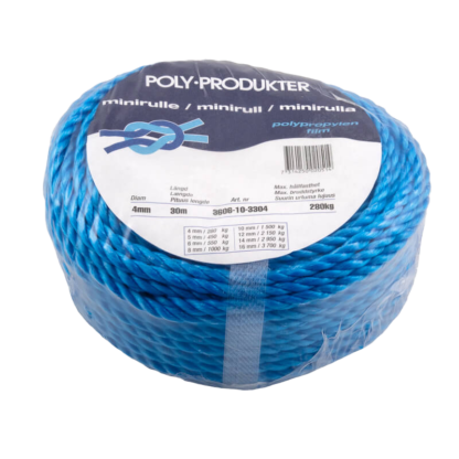 Poly Minirulle 4mm 30m Blå Surretau