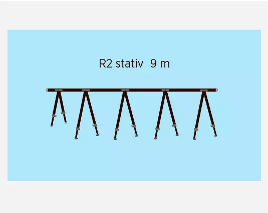 R2 Rekkestativ inntil 27 fot, 9m