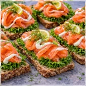 Smørbrød med røkt laks