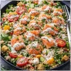 Laks og bulgursalat