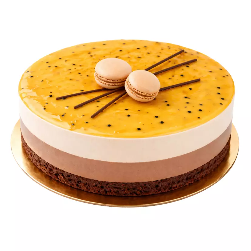 Pasjonsfrukt og sjokolademoussekake