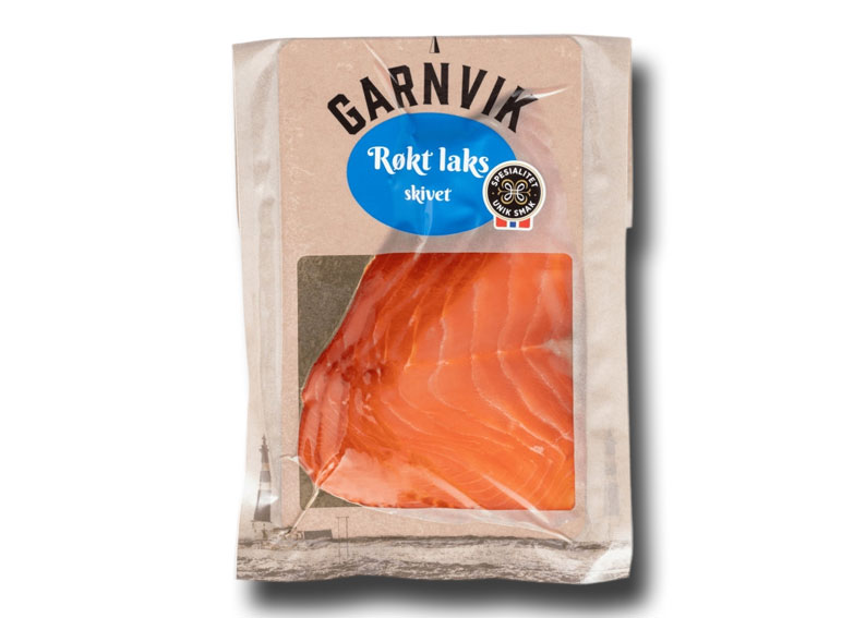 Røkt laks skivet fra Garnvik