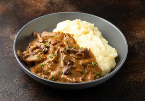 Biff stroganoff - for 2 personer