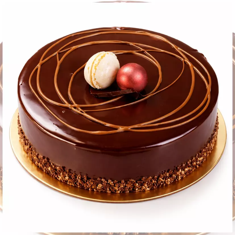 Sjokolademousse kake med saltkaramell