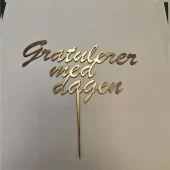 Kakepynt "gratulerer med dagen"