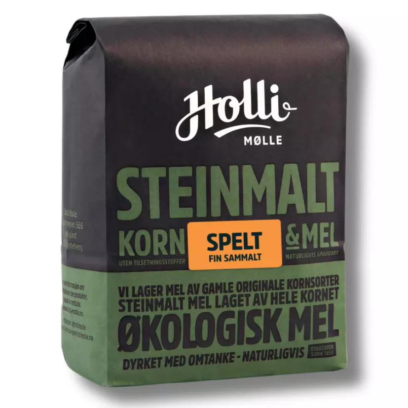 Holli steinmalt mel spelt fin sammalt