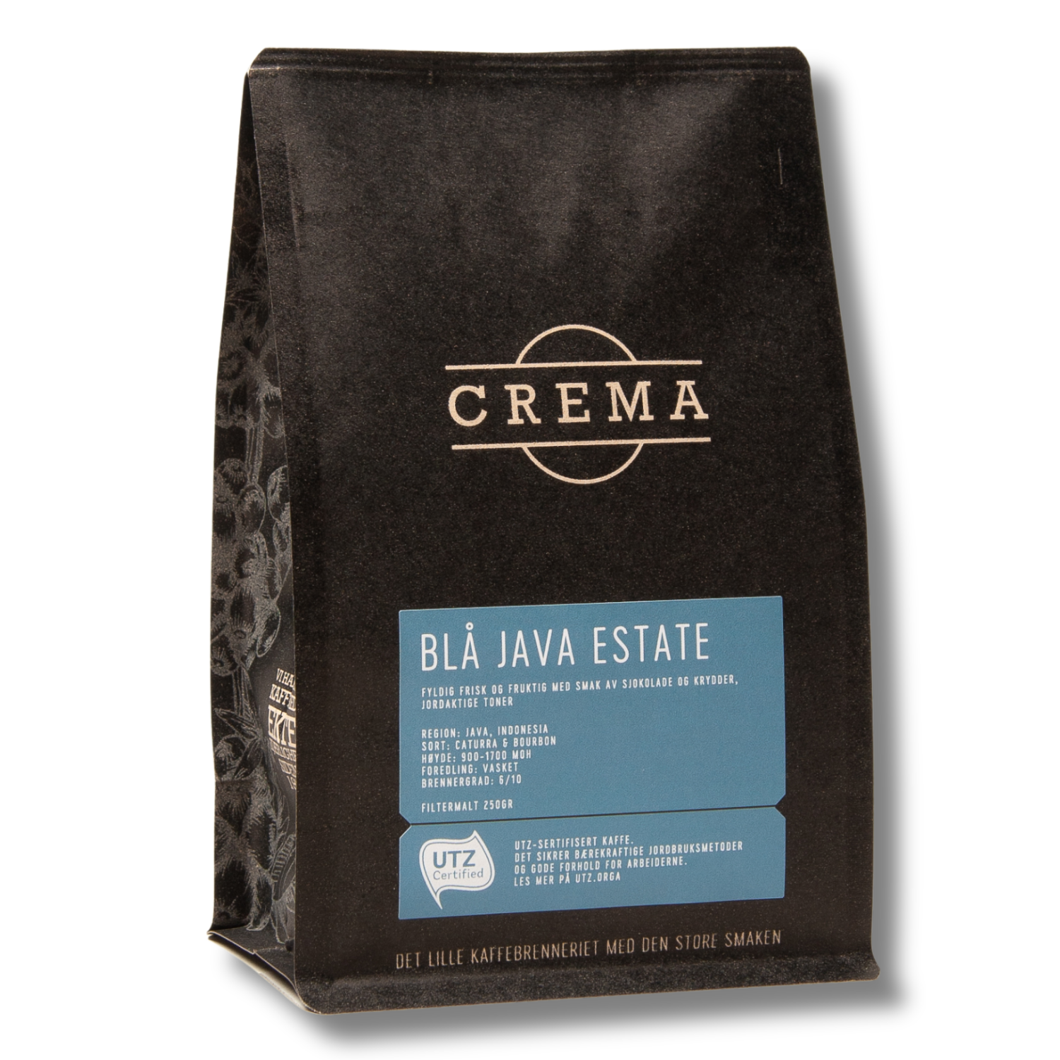 Blå java Hele bønner Crema