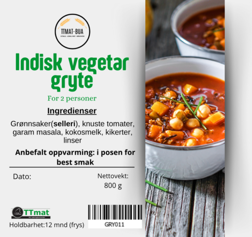 Indisk vegetar gryte