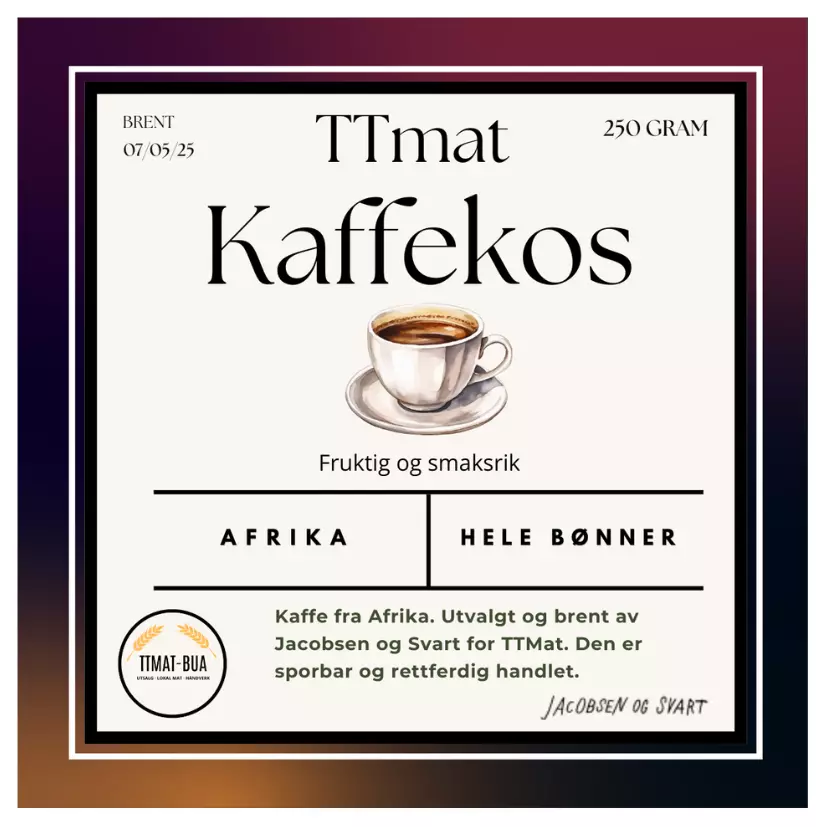 Kaffekos hele bønner