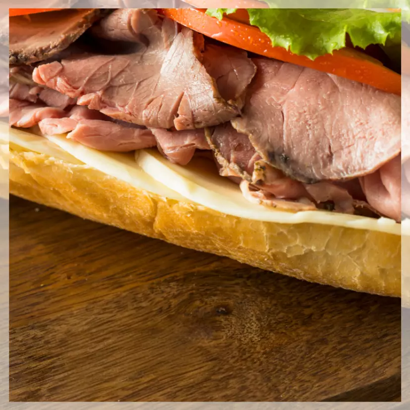 Blings med roastbeef