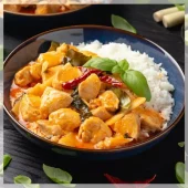 Kylling i red curry og kokosmelk